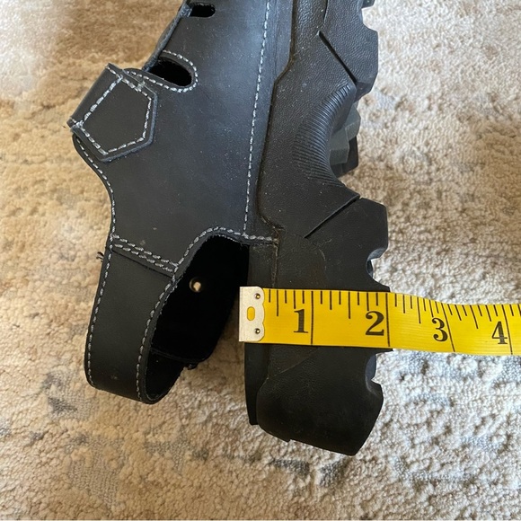 Skechers Vintage Sandals Jam Ups Fisherman Style Black Leather Platform Soles 90 - Picture 10 of 11